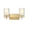 Z-Lite Grayson Vanity, 2-Light, 16 In.W x 5.75 In.L x 8.5 In.H, Modern Gold/Clear + Etched Opal 1949-2V-MGLD - alternate 4